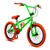 Bicicleta Pro-x Color Aro 20 Pneu Colorido Aro Aero Bmx Cor Verde Neon Pneu Laranja Tamanho Do Quadro S