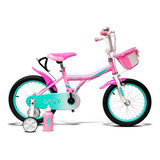 Bicicleta Urbana Infantil Unitoys Good Mood Tiffany R16 Tamanho Do Uadro Único   Rosa