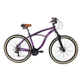 Bike Beach Alumin Aro 29 Rino- Freio Disco-c. Shimano E Susp Cor Violeta-escuro Tamanho Do Quadro 18