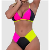 Biquini Colorido Neon Com