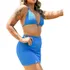 Biquini Conjunto Trikini 3 Peças Asa Delta Saia Top Com Bojo