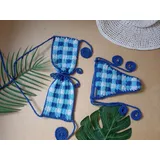 Biquini Em Croche Xadrez