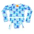 Biquíni Manga Infantil Proteção Solar Uv Cropped Menina
