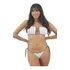 Biquíni Tomara Que Caia Calcinha Amarrar Branco E Oncinha Fr