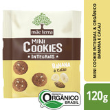 Biscoito Mãe Terra Mini Cookies De Banana   Cacau Sem Sal 120 G