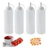 Bisnaga Profissional Flexível 1l Molho Kit 4pç Restaurante