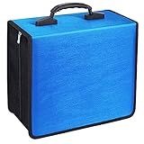 Bivisen Capa De Cd, Capa De Dvd Com Capacidade Para 400 Unidades, Carteiras De Cd, Organizador De Armazenamento De Cds, Porta-livros, Caixa De álbum (azul)