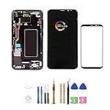 [black With Frame] Amoled Lcd For Samsung Galaxy S8 G950 Digitizer Screen Lcd Display Touch Assembly Replacement G950a G950f G950p G950r4 5.8inch By Qvouaw (black With Frame)