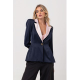 Blazer Acetinado Basque Bicolor