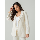 Blazer Alfaiataria Em Linho