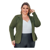 Blazer Feminino Acinturado Plus