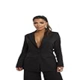 Blazer Feminino Alfaiataria Alongado