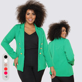 Blazer Feminino Alfaiataria Plus