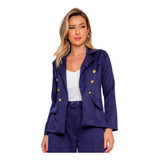 Blazer Feminino Alfaiataria Plus