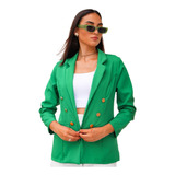 Blazer Feminino Alongado Em