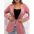 Blazer Feminino Comprido Social Liso P M G Gg Nude Azul Rosa