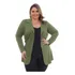 Blazer Feminino Plus Size Sobretudo Longo Neoprene G1 Ao G3