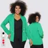 Blazer Feminino Plus Size Terninho Alfaiataria Manga Longa