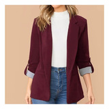 Blazer Jaqueta Feminina Lapel