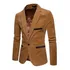Blazer Masculino De Veludo Cotelê Slim Fit Sólido