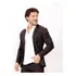 Blazer Masculino Zip Off Slim Fit Sarja Com Elastano Top