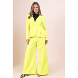 Blazer Pregas Amarelo Neon