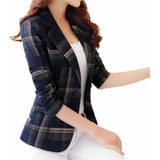 Blazer Slim Fit Xadrez