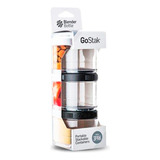 Blender Bottle Gostak 3pack   Frascos Divisores   Cor  Preta
