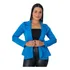 Blezer Casaquinho Com Babado Famenino Neoprene Terninho Top