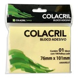 Bloco Adesivo Colacril Amarelo