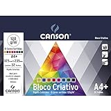 Bloco Criativo Cards A4+ 120g/m², Canson, 66667158, 8 Cores, 32 Folhas