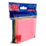 Bloco De Notas Adesivo Cubo Colorido Neon Post it 400 Folhas Cor Diversas