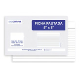 Bloco Ficha Pautada 5x8 100 Fls Papel Offset 150g Anotações