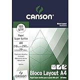 Bloco Layout Liso A4 180g   Com 20 Folhas   Canson