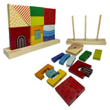 Blocos De Encaixe Vertical Ilustrado Mdf Inclusivo Educativo