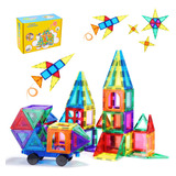 Blocos Magnéticos Brinquedo Educativo Infantil Bloco Lógico 65 Peças