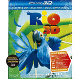 Blu-ray 3d + Blu-ray + Dvd - Rio 1 - Original Novo Lacrado