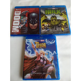 Blu-ray Liga Da Justiça Doom + Hulk Vs + Thor O Filho De Asg