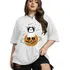 Blusa Abóbora Divertida Casual Moderna Halloween Fantasma