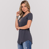 Blusa Alongada Comprida Tapa