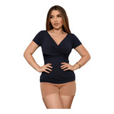 Blusa Amamentacao Transpassada Gestante