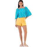 Blusa Ampla Estampada Em