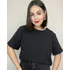 Blusa Ampla Feminina Manga 3/4 Tecido Crepe Duna