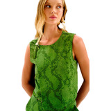 Blusa Animal Print Sobreposta