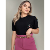Blusa Anjo Feminina Bordada