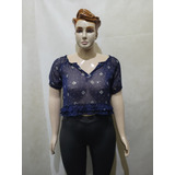 Blusa Azul Curta Abercrombie