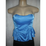 Blusa Azul Tqc Com Bojo Tam P Usado Bom Estado Inclub