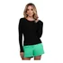 Blusa Baby Look Casual Lisa Viscolycra Manga Longa