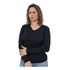 Blusa Baby Look Feminina Manga Longa Em Viscolycra Canelada