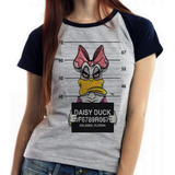 Blusa Baby Look Margarida Disney Presa Namorada Pato Donald